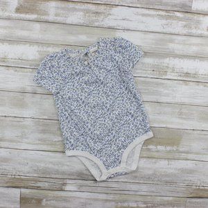 OshKosh B'Gosh Blue Floral Body Suit, 9M